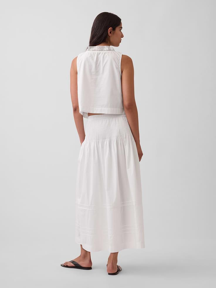 Image number 2 showing, Poplin Pintuck Maxi Skirt