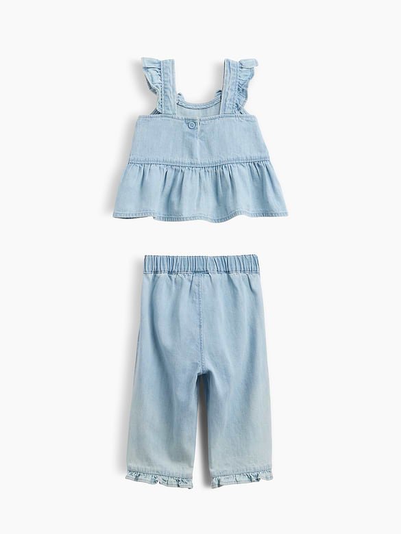 Baby Denim Ruffle Outfit Set
