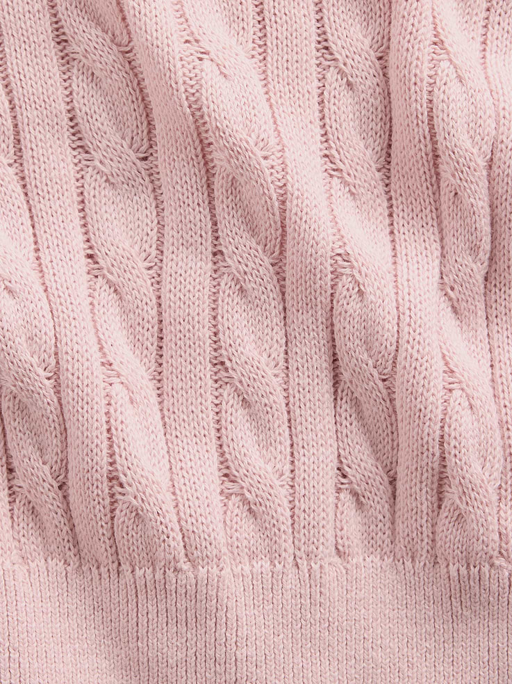 L'image numéro 5 présente Veste à capuchon en tricot torsadé 100 % coton pour Enfant
