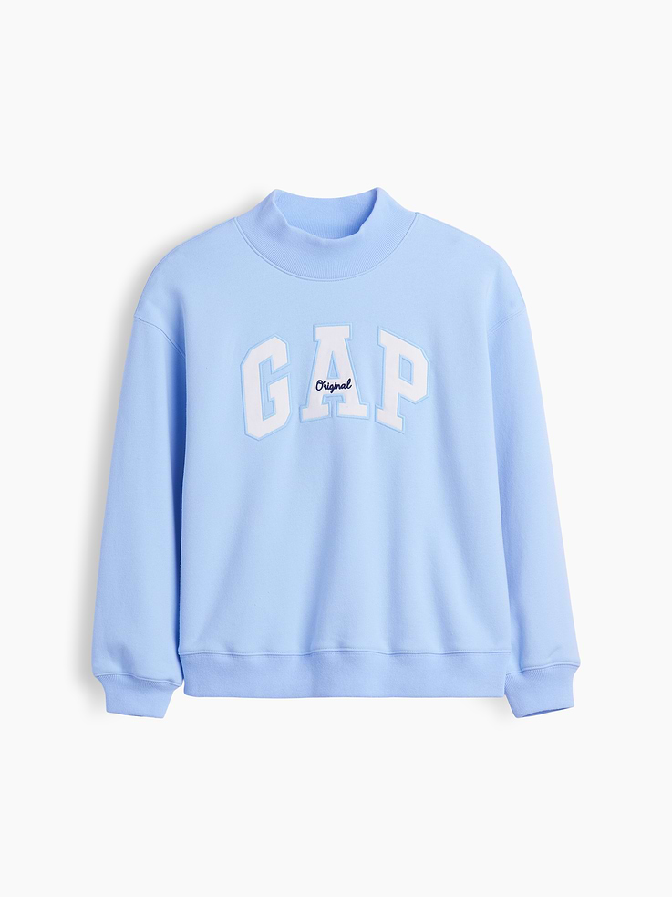 Image number 2 showing, Kids VintageSoft Oversized Mockneck Logo Sweatshirt