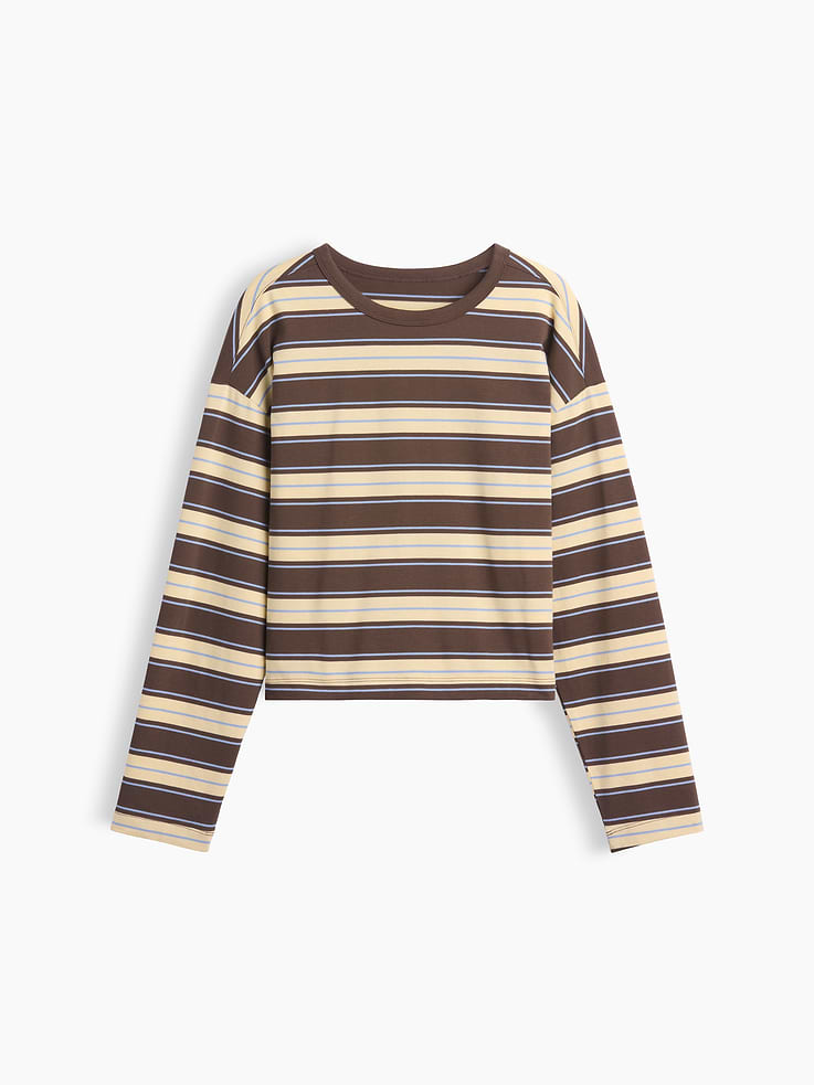 Image number 4 showing, Knit Oversized Crop T-Shirt