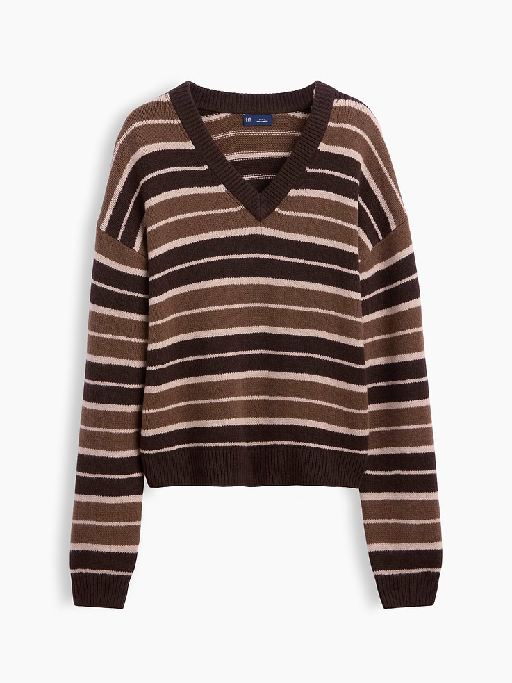 Image number 5 showing, CashSoft Oversized V-Neck Sweater