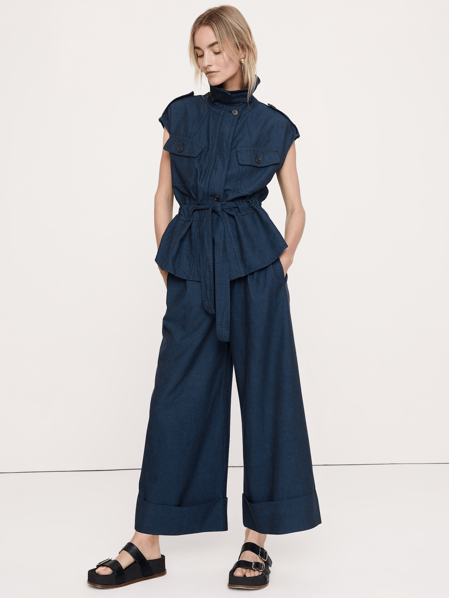 L'image numéro 6 présente Veste utilitaire en TENCEL™, coton et lin