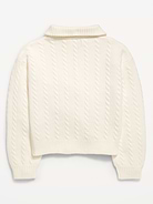 Image number 2 showing, SoSoft Cable-Knit Quarter-Zip Sweater for Girls