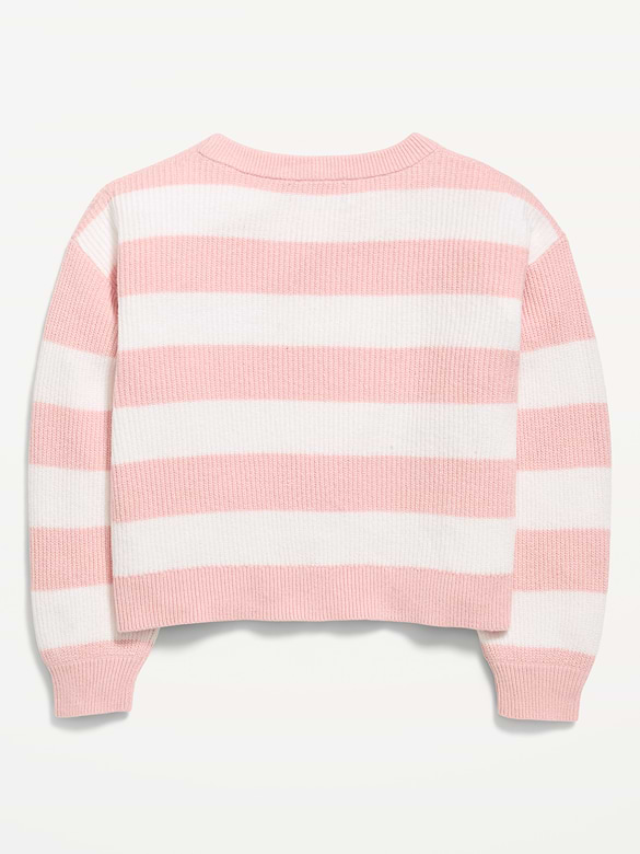 Long-Sleeve Cable-Knit Sweater for Girls
