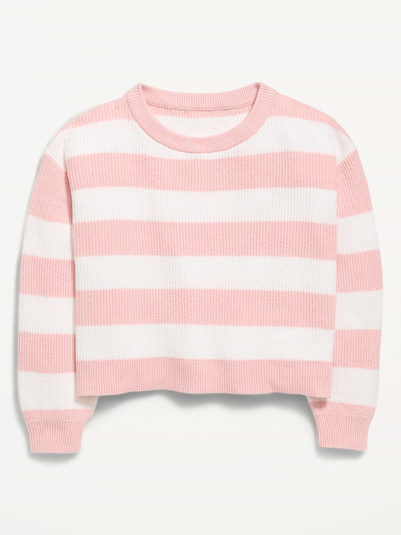 Long-Sleeve Cable-Knit Sweater for Girls
