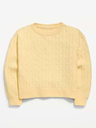 Image number 1 showing, Long-Sleeve Cable-Knit Sweater for Girls