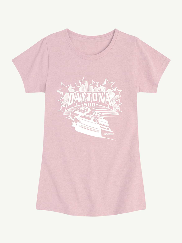 NASCAR Daytona 500 Stars And Stripes Short Sleeve Graphic T-Shirt For Girls