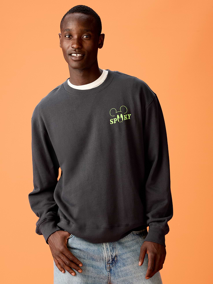 Image number 1 showing, Old Navy x Disney Mickey Mouse Oversized Crew Sweatshirt for Adults