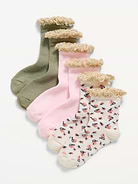 Image number 1 showing, Ruffle-Cuff Waffle Knit Crew Socks 3-Pack for Toddler & Baby