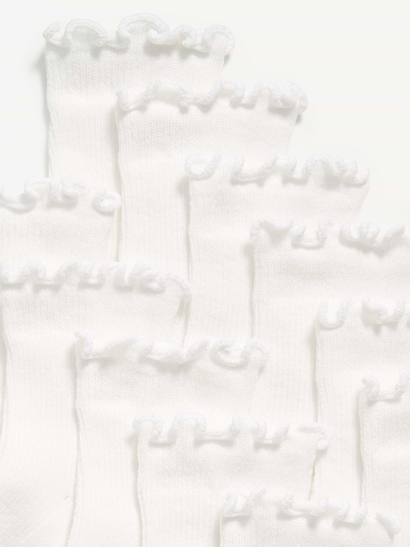 Ruffle-Cuff Crew Socks 6-Pack for Toddler & Baby