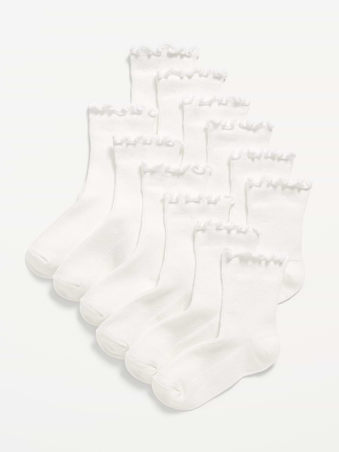Ruffle Ruffle-Cuff Crew Socks 6-Pack for Toddler & Baby on clearance at Old Navy — 30% off