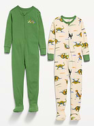 L'image numéro 2 présente Pyjama une-pièce à coupe ajustée à glissière bidirectionnelle pour tout-petit et bébé (paquet de 2)