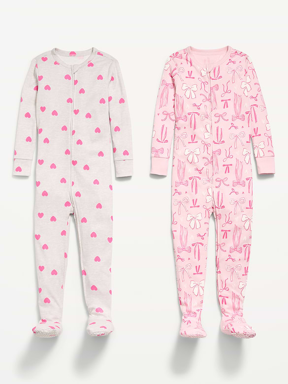 Snug-Fit 2-Way-Zip Pajama One-Piece 2-Pack for Toddler & Baby
