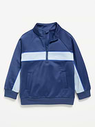 Image number 1 showing, Oversized Color-Blocked Quarter-Zip Pullover for Toddler Boys