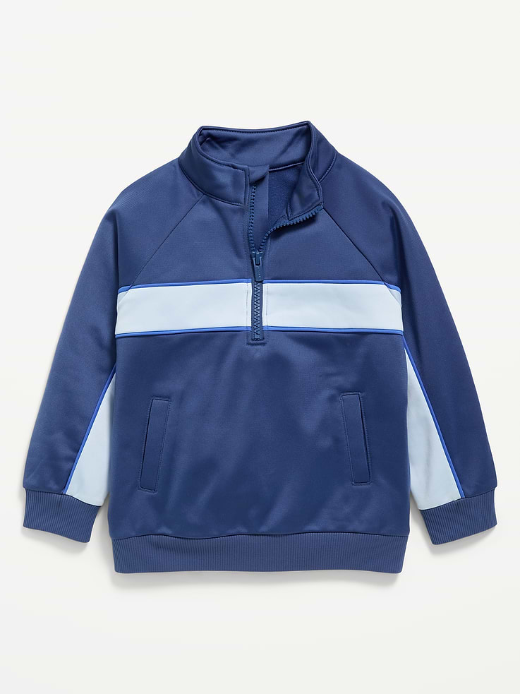 Image 1 of 1, mock neck, long raglan sleeves, quarter-zip, welt pockets, Product #908165