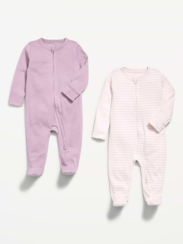 2-Way-Zip Sleep & Play Footed One-Piece 2-Pack for Baby