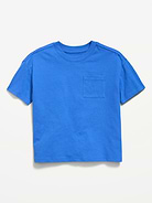 Image number 1 showing, Oversized Short-Sleeve Pocket T-Shirt for Toddler Boys