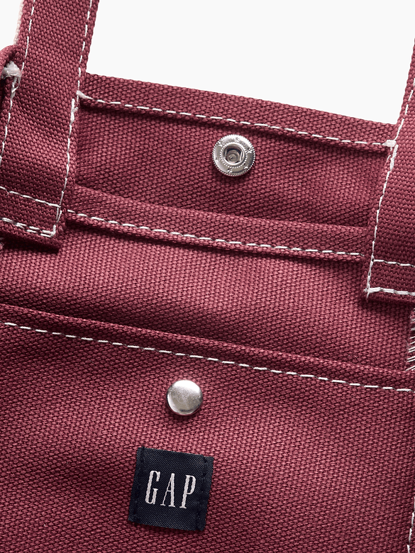 Canvas Logo Mini Tote Bag
