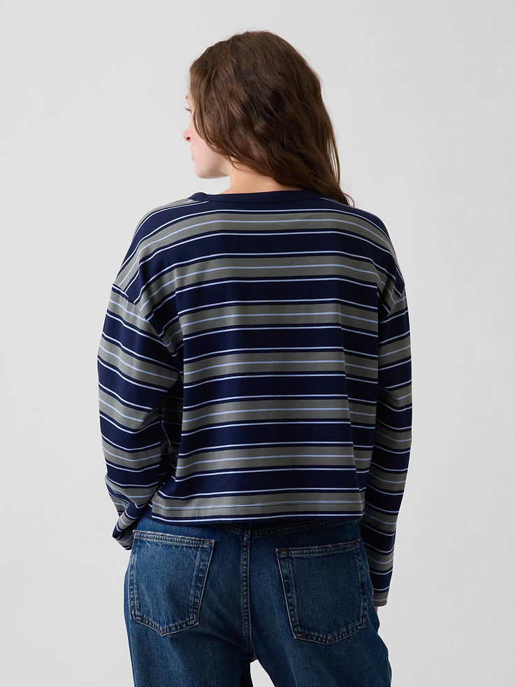 Image number 3 showing, Knit Oversized Crop T-Shirt