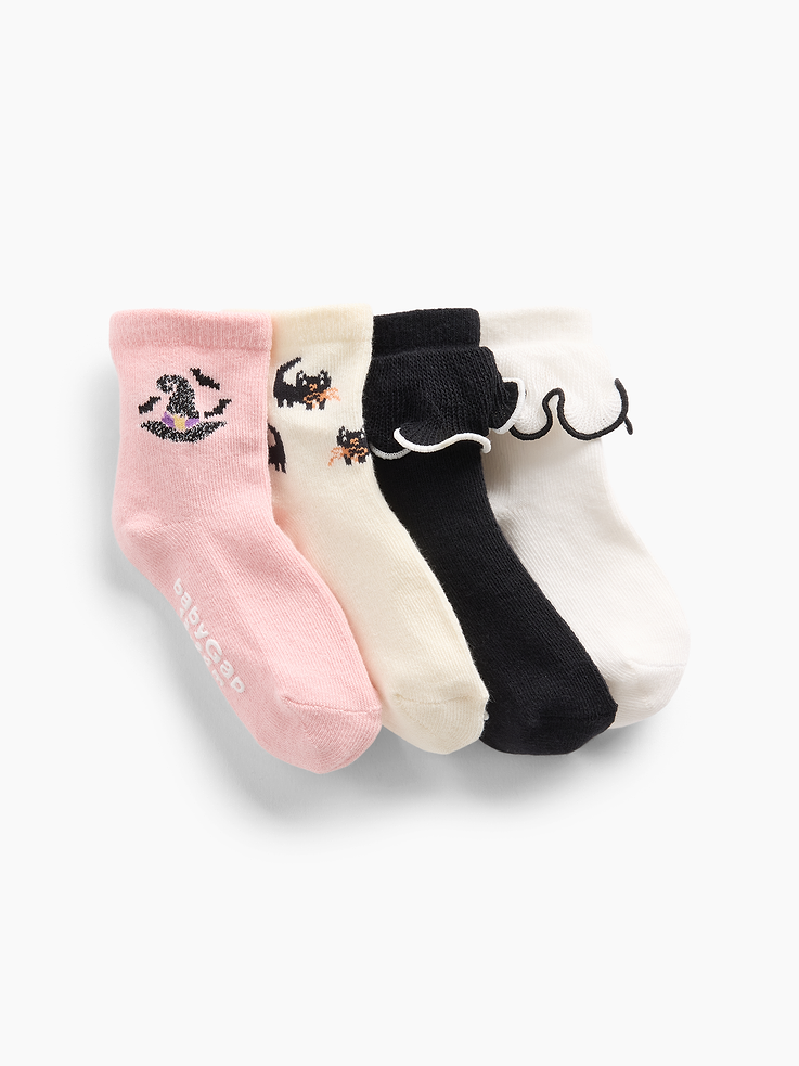 Image number 1 showing, Baby & Toddler Halloween Socks (4-Pack)