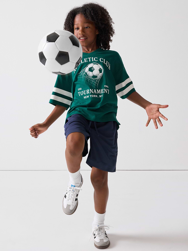 Image number 4 showing, Kids 100% Recycled Pull-On Mesh Shorts