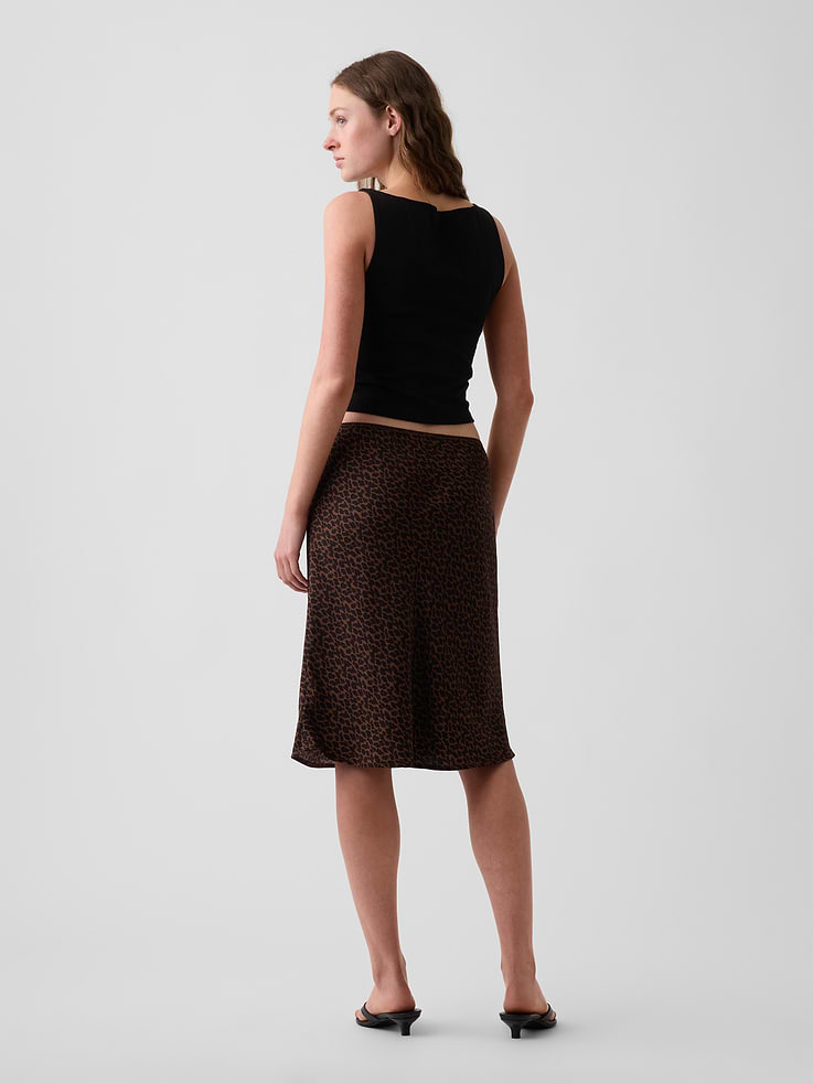 Image number 2 showing, Satin Bias-Cut Skirt