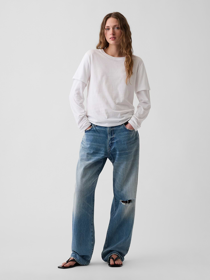 Image number 2 showing, Organic Cotton VintageSoft Double-Layer T-Shirt