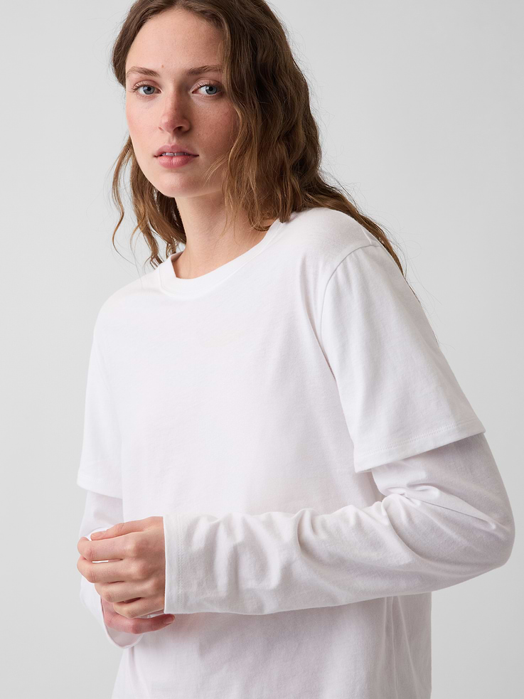Image number 4 showing, Organic Cotton VintageSoft Double-Layer T-Shirt