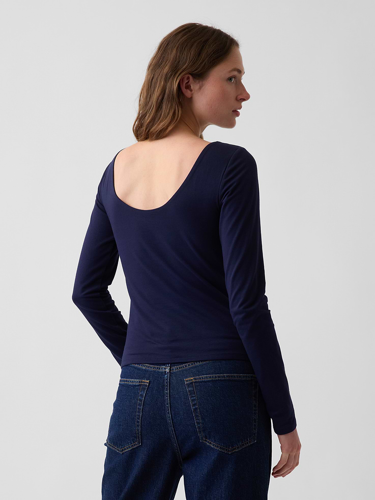 Image number 3 showing, CloseKnit Jersey Scoop-Back T-Shirt