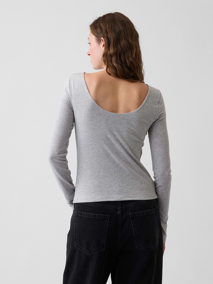 Image number 3 showing, CloseKnit Jersey Scoop-Back T-Shirt