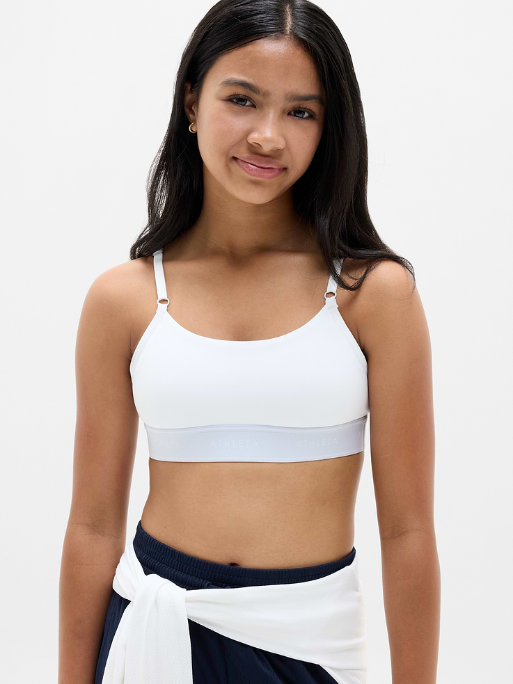 Image number 1 showing, Athleta Girl High Speed Logo Adjustable Bra