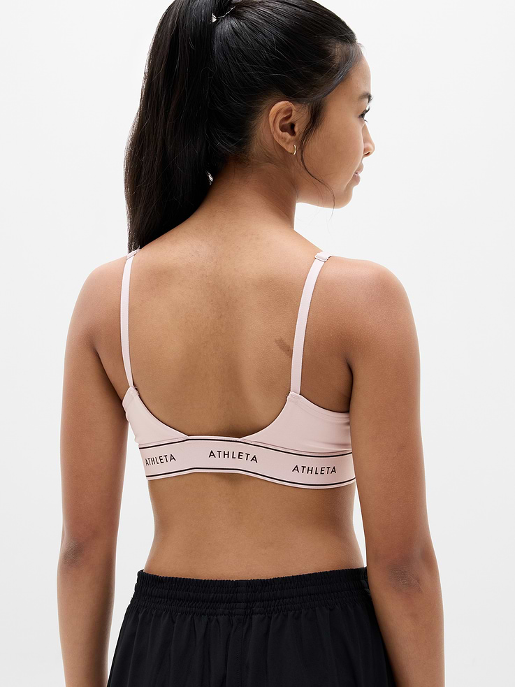 Image number 2 showing, Athleta Girl High Speed Logo Adjustable Bra