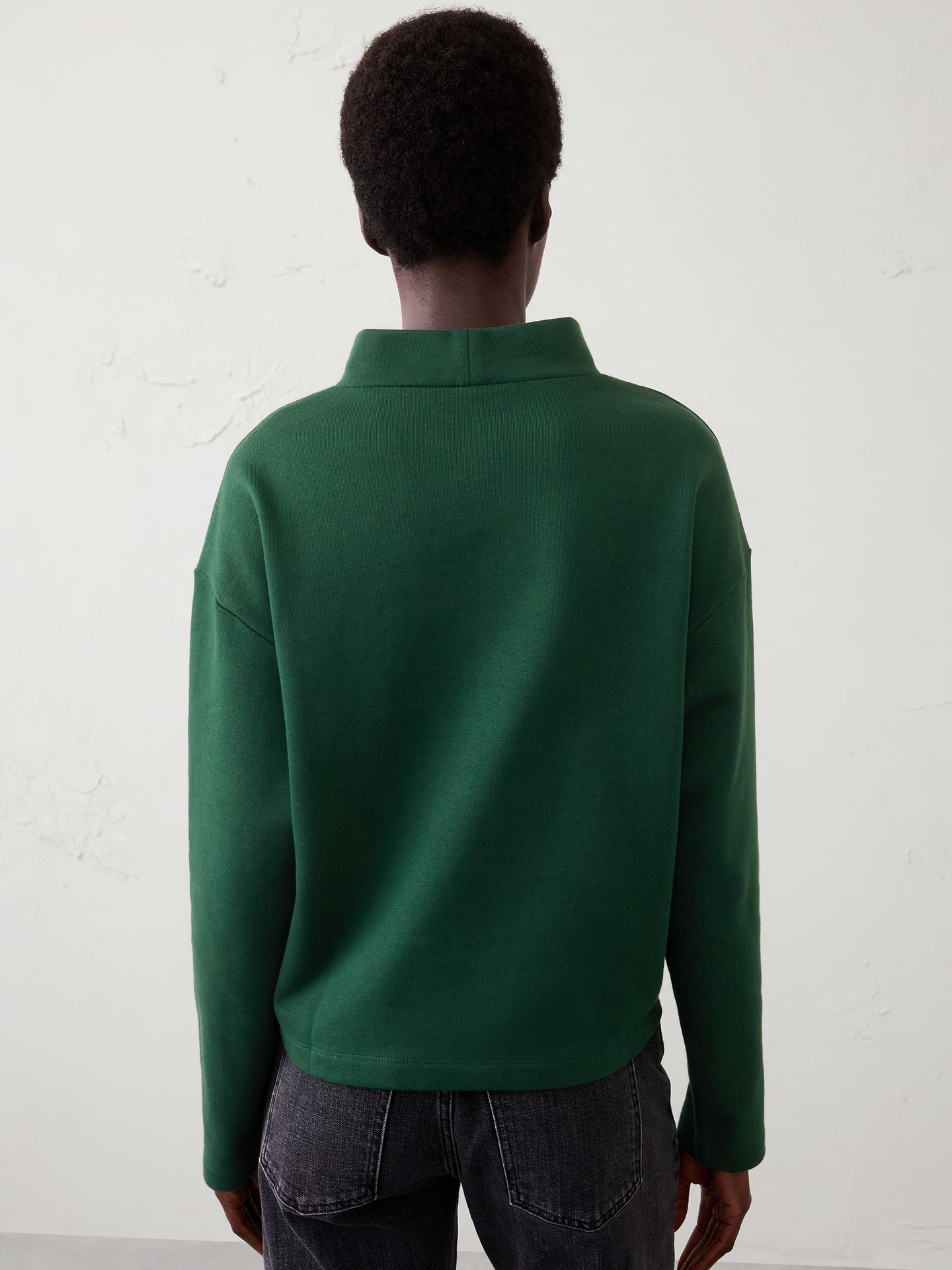 Image number 2 showing, Fleece Mock-Neck Sweatshirt