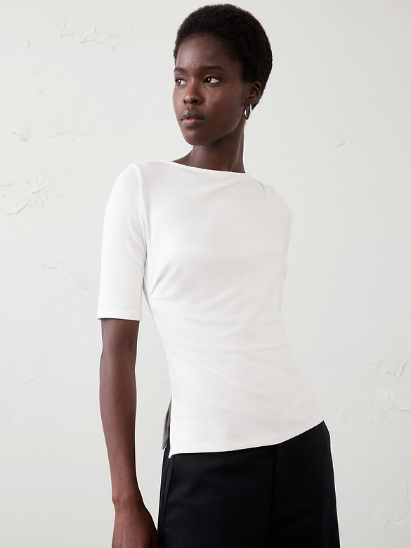 Soft Luxe Side-Ruched Top
