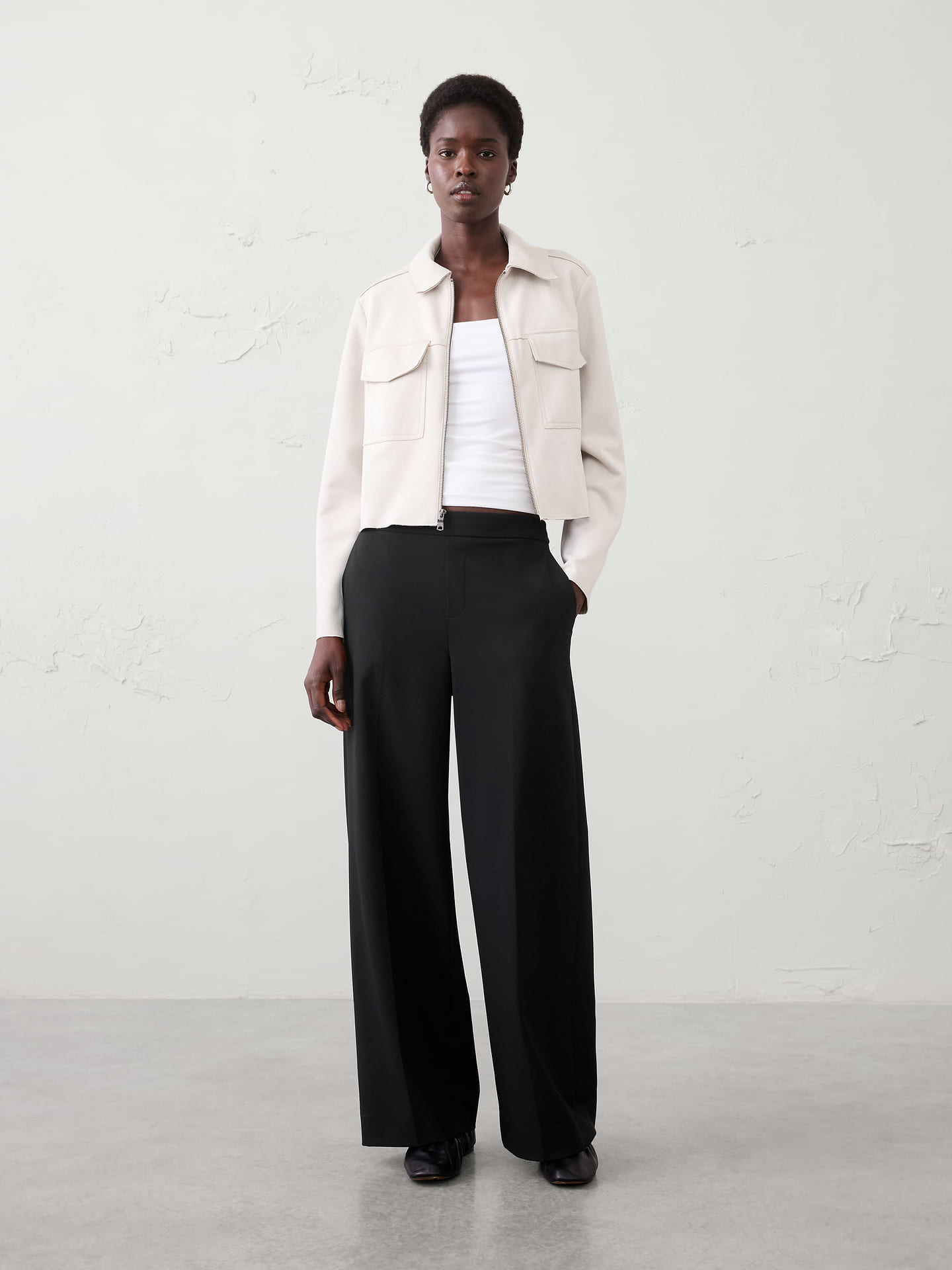 Image number 1 showing, Hayden Sculpted Stretch Wide-Leg High-Rise Pant