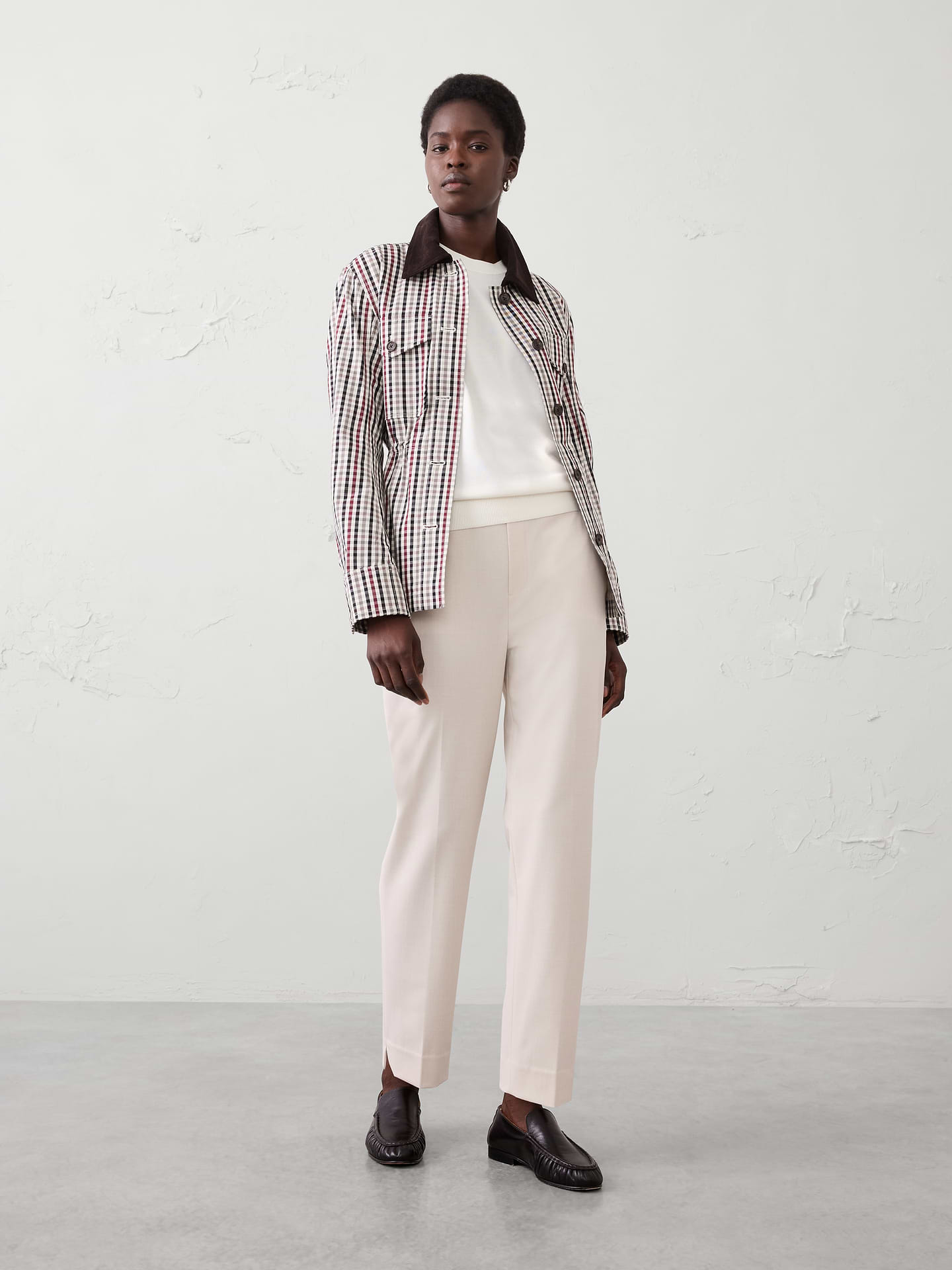 Image number 1 showing, Hayden Sculpted Stretch Tapered-Leg High-Rise Pant