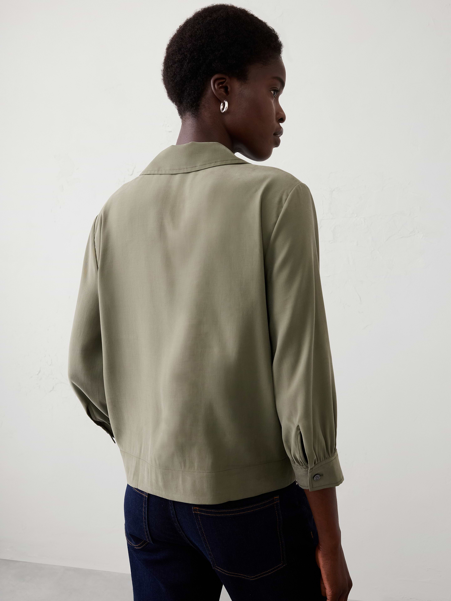 Image number 2 showing, Collared-Tab Pullover Top