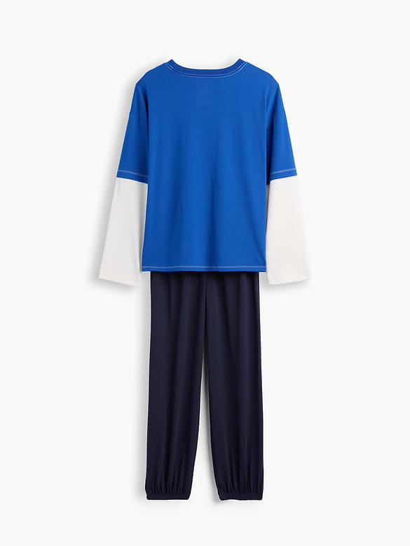 Kids Recycled Colorblock PJ Set
