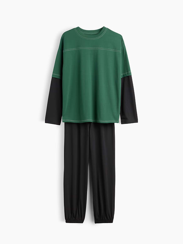 Kids Recycled Colorblock PJ Set
