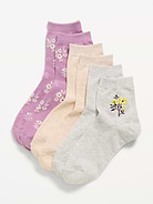 Image number 1 showing, Novelty Quarter Crew Socks 3-Pack for Women
