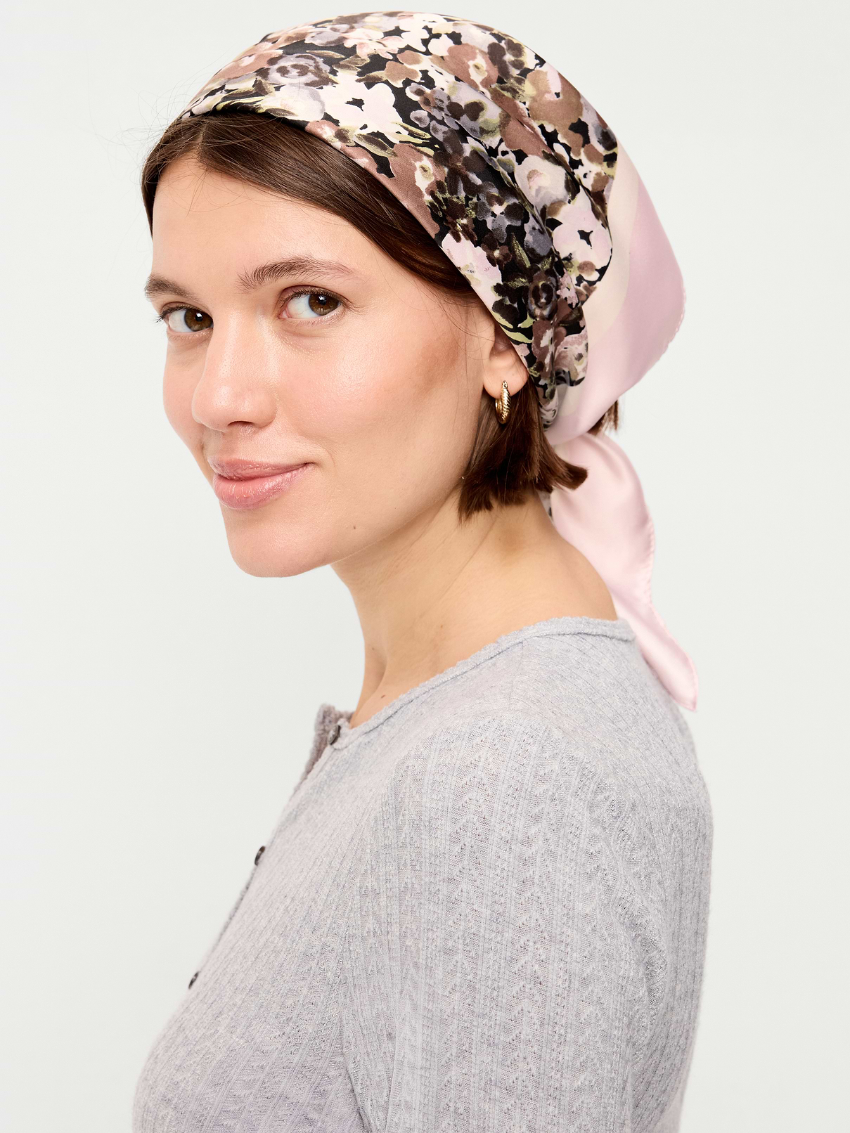 Image 1 of 2, square scarf, silky feel, prints vary, Product #866499