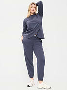 Image number 1 showing, Maternity Rollover-Waist Fleece Jogger