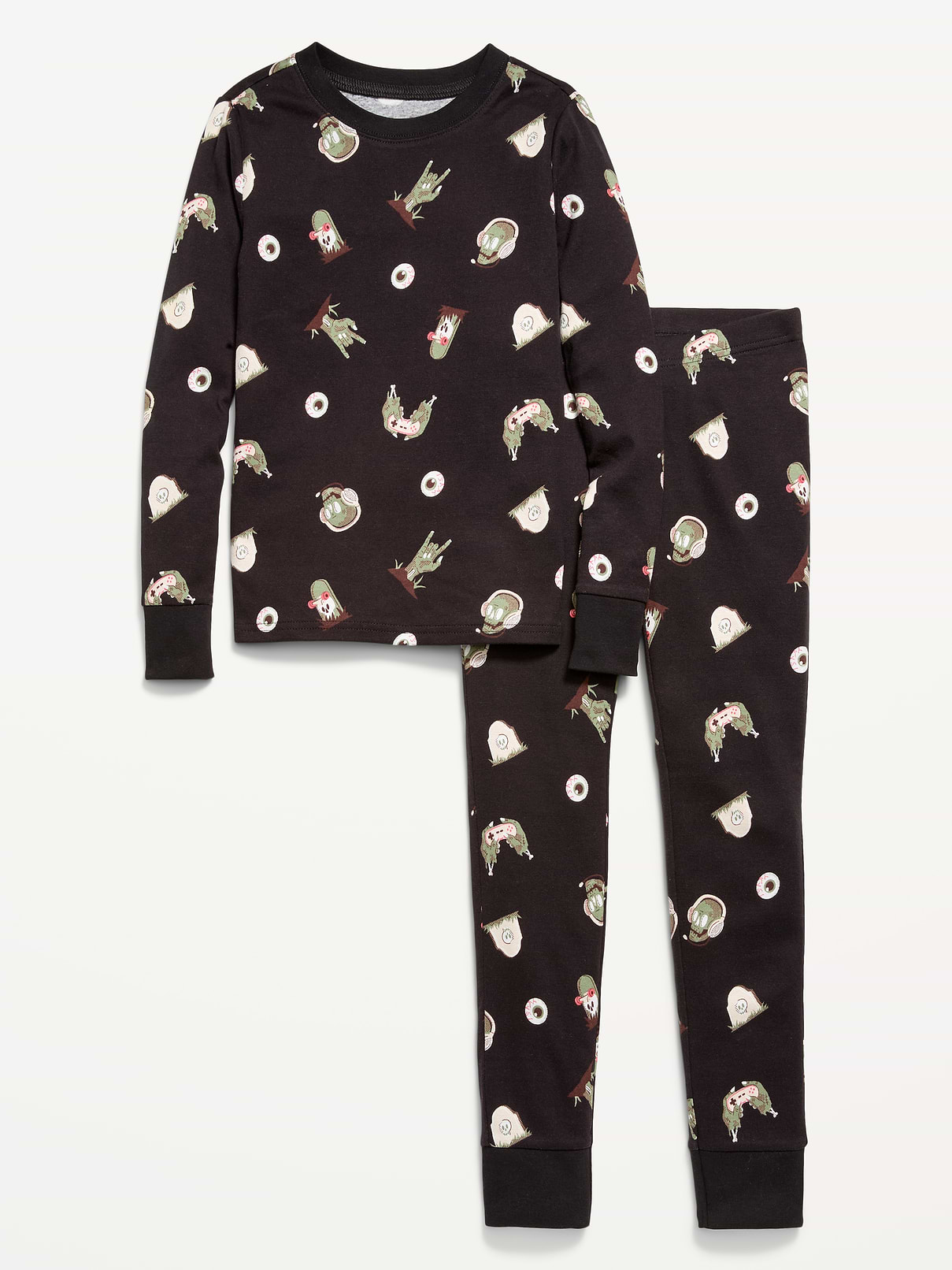 Image number 1 showing, Gender-Neutral Snug-Fit Graphic Pajama Set for Kids