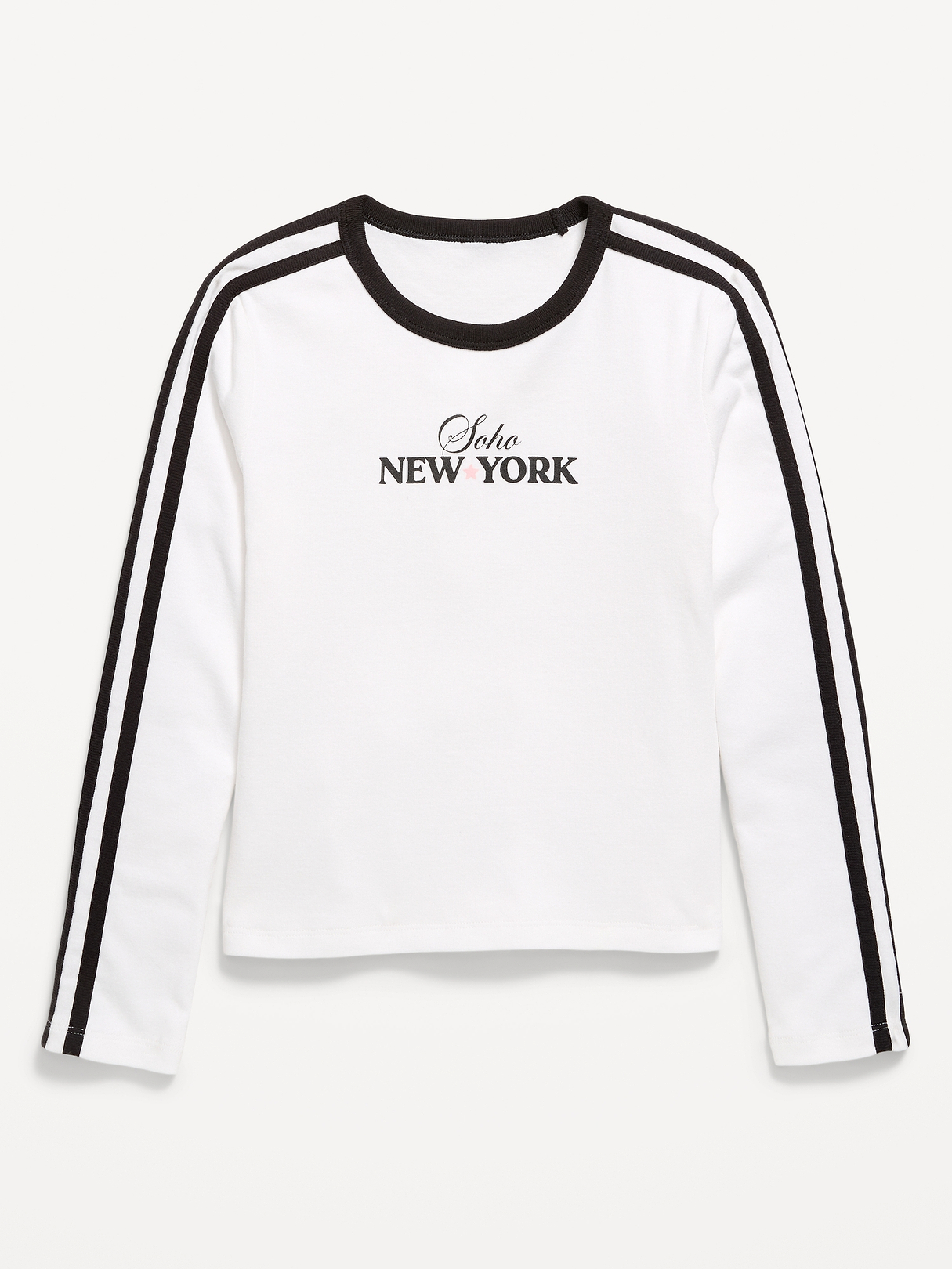 Fitted Long-Sleeve Graphic T-Shirt for Girls | Old Navy