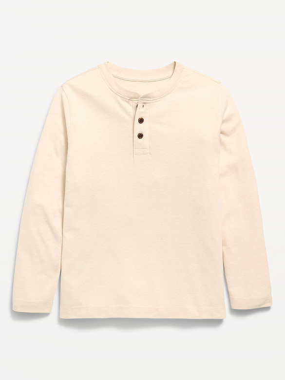 Softest Long-Sleeve Henley T-Shirt for Boys