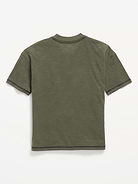 Image number 2 showing, Oversized Short-Sleeve Henley T-Shirt for Boys