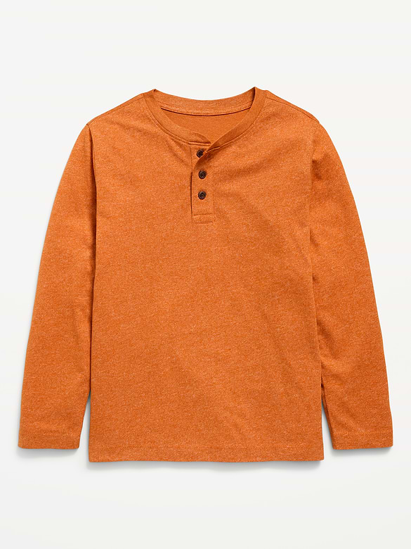 Softest Long-Sleeve Henley T-Shirt for Boys