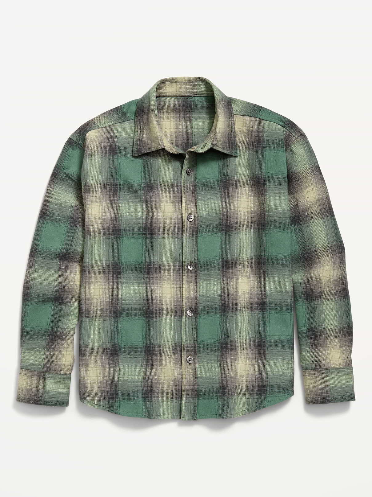 Image number 1 showing, Oversized Long-Sleeve Flannel Shirt for Boys