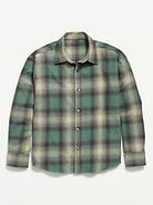 Image number 1 showing, Oversized Long-Sleeve Flannel Shirt for Boys